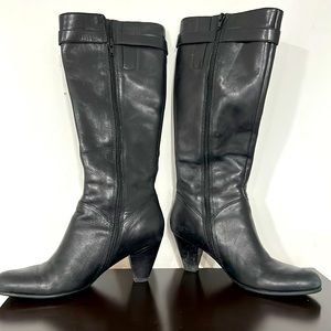 Black Knee High Heeled Women’s Boots